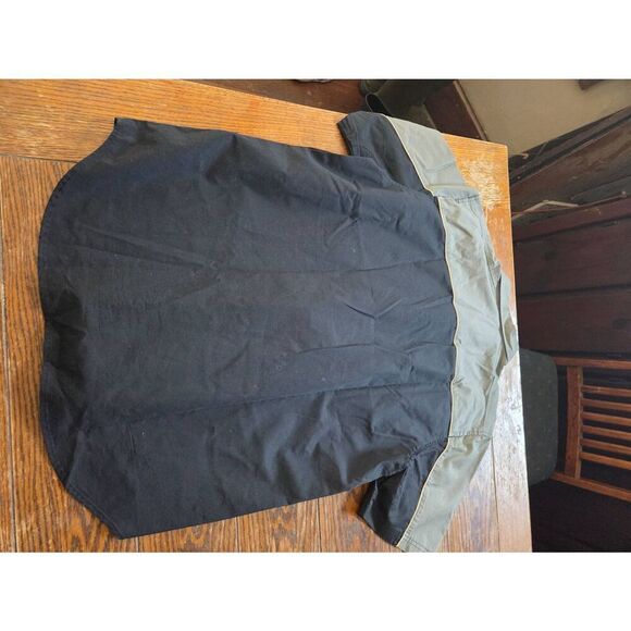 Vtg Harley Davidson Mens Button Down Shop Work Mechanic Shirt Gray Black sz L - Picture 3 of 3